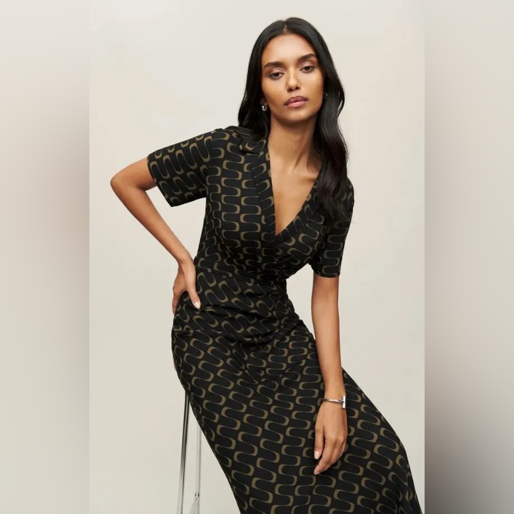 Reformation Danika Dress in Linguini Print
